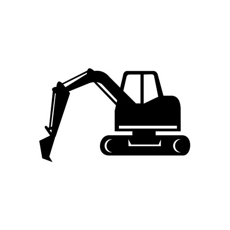 mechanical digger or excavator icon black and white 1917876 Vector Art at Vecteezy