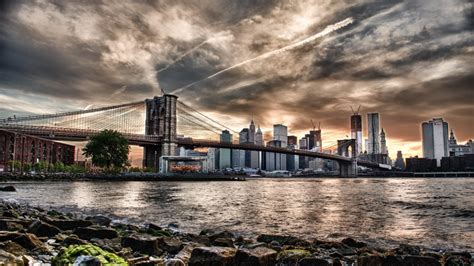 Brooklyn Bridge Sunset HD Desktop Wallpaper 23406 - Baltana