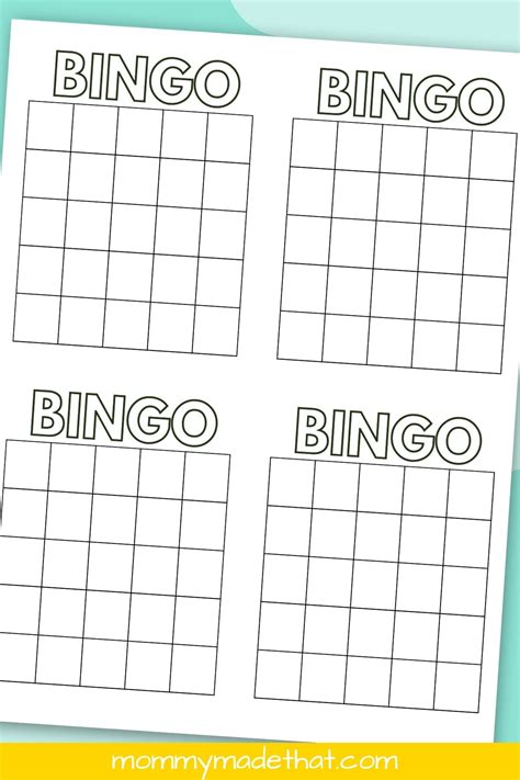 Bingo Card 4x4