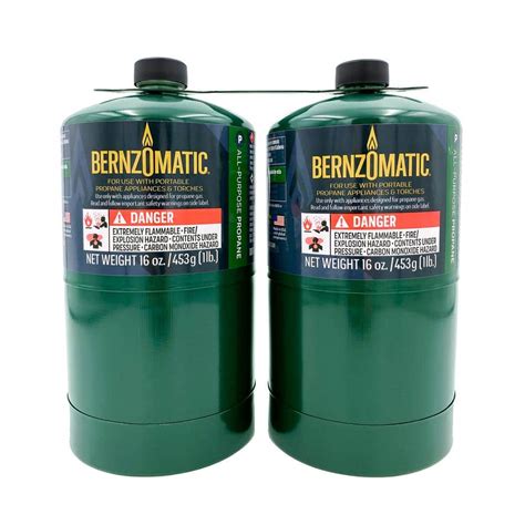 Bernzomatic 1 lb. All-Purpose Propane Gas Cylinder (2-Pack) 332773 ...