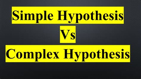 Simple Hypothesis Vs Composite Hypothesis || Types of Hypothesis || Simple Vs Complex Hypothesis ...