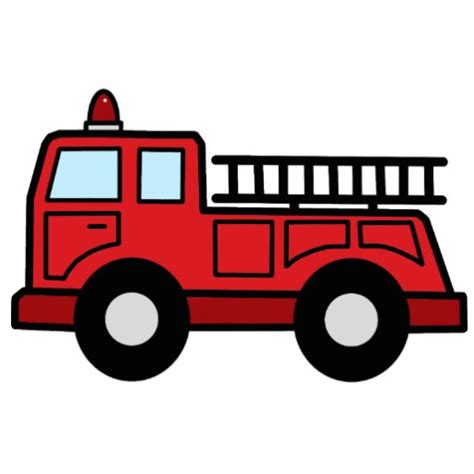 Cartoon Clip Art Firetruck Emergency Vehicle Truck Acrylic Cut Outs | Zazzle