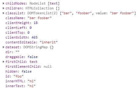 html properties and attributes