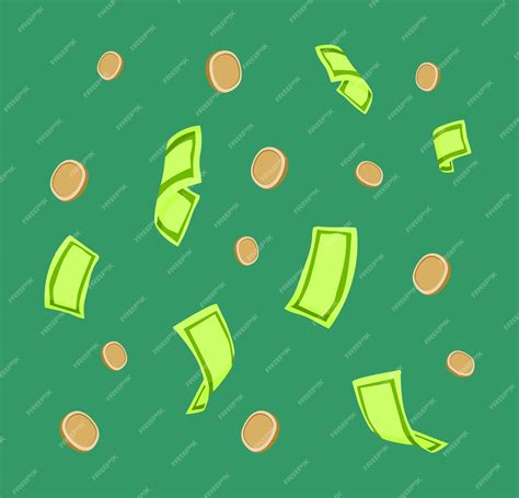 Premium Vector | Hand drawn flying money background vector