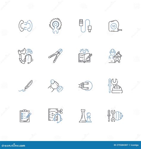 Materials Science Line Icons Collection. Composites, Polymers, Ceramics, Metals, Nanoparticles ...