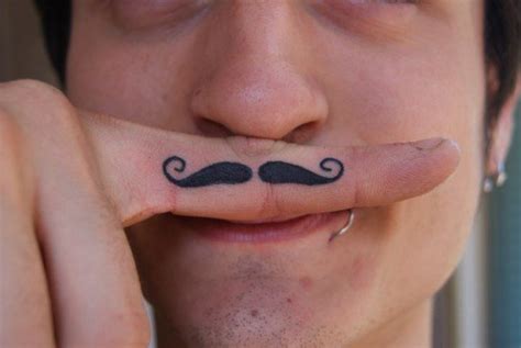 Mustache Finger Tattoo Designs, Ideas and Meaning - Tattoos For You