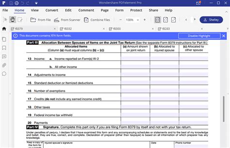 Irs Form 8379 Fillable - Printable Forms Free Online