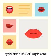 320 Flat Icon Mouth Set Of Tongue Clip Art | Royalty Free - GoGraph