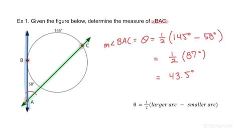 Measuring Angles of Intersecting Secants & Tangents | Geometry | Study.com