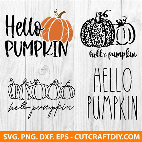 Hello Pumpkin SVG Thanksgiving SVG Autumn SVG Fall SVG PNG DXF EPS ...