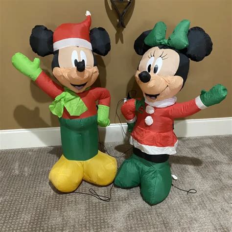 GEMMY DISNEY MICKEY Mouse Minnie Mouse Christmas Airblown Inflatable Yard Decor $99.95 - PicClick