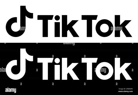 Tik tok logo icon Black and White Stock Photos & Images - Alamy