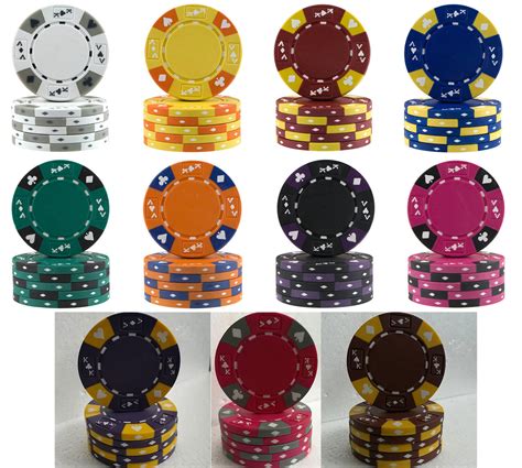 Collectible Casino Chips 100 Red Ace King Suited 14g Clay Poker Chips ...BRAND NEW medalex.rs