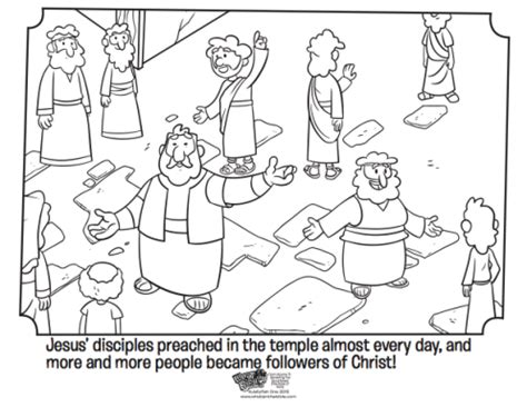 Peter Preaching Coloring Page