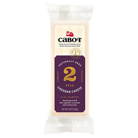 Cabot Cheese, Vermont Cheddar, Premium 8 oz | Packaged Cheese | Donelan's Supermarkets