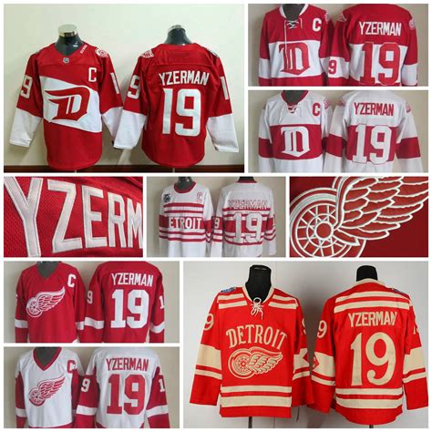 2017 Throwback Detroit Red Wings Jerseys #19 Steve Yzerman Jerseys Home ...