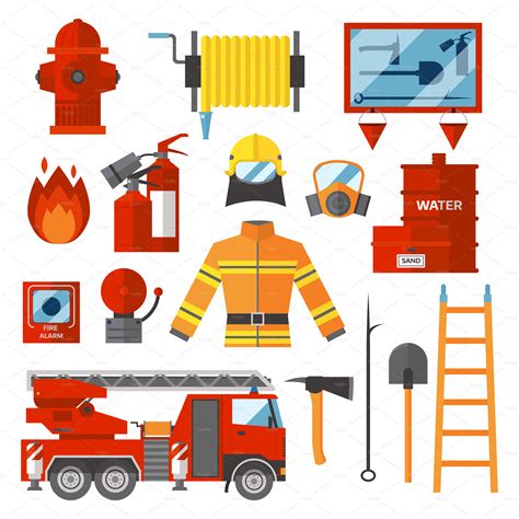 Fire safety equipment | Custom-Designed Illustrations ~ Creative Market