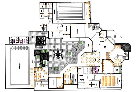 Architecture club house furniture layout plan autocad file – Artofit