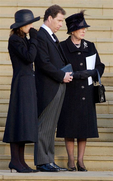 The Royal Family attending the funeral Of Princess Margaret at St ...