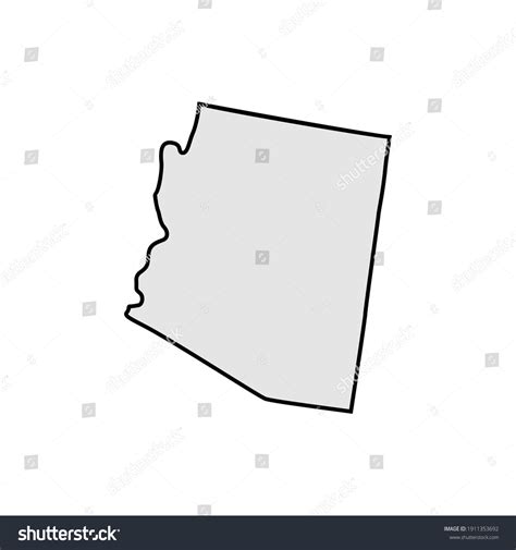 United States America Arizona Border Map Stock Vector (Royalty Free) 1911353692