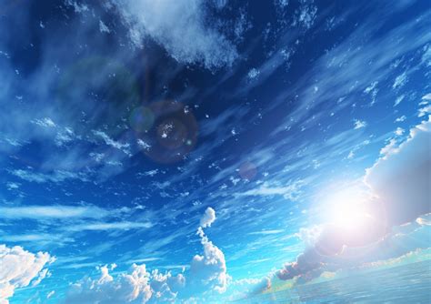 Blue Sky Anime Wallpapers - Wallpaper Cave