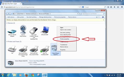 Step 3: Once inside the PRINTER PROPERTIES dialog box, choose PORTS at ...