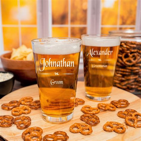 Personalized Bar Glasses Set of 6 Custom Pint Glass Bar - Etsy