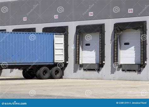 Warehouse truck loading stock image. Image of moving, trailers - 2381319