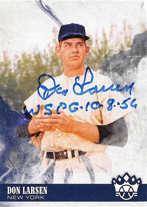 Don Larsen autographed baseball card inscribed WSPG 10 8 56 (New York ...