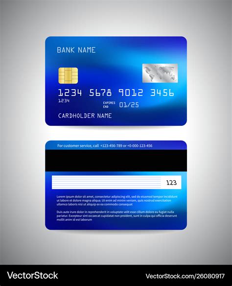 Visa Credit Card Number Front And Back