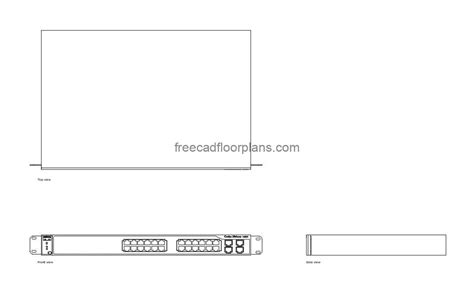 Cisco 24-port Ethernet Switch - Free CAD Drawings