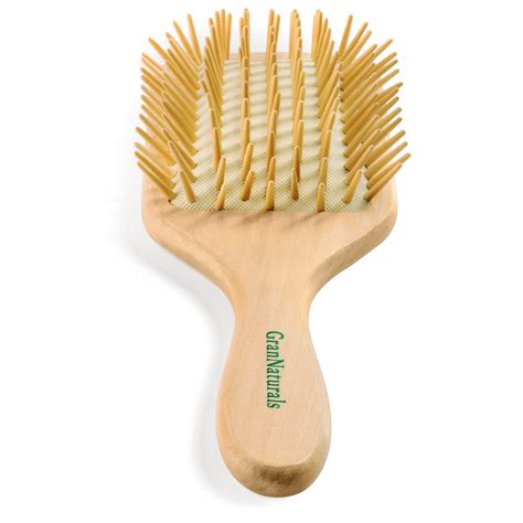 Wooden Bristle Paddle Hair Brush | Length 10.25" Width 3.5" | Large Fl – GranNaturals