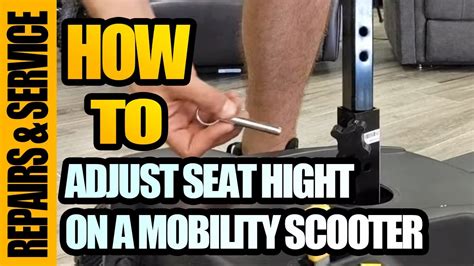 How To Adjust The Seat Height On A Pride Mobility Scooter - YouTube