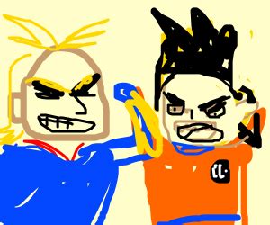 goku vs all might - Drawception