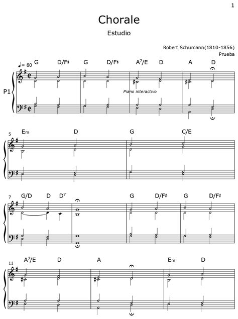 Chorale - Sheet music for Piano