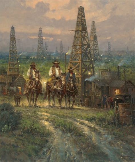 Oilfield Paintings Western Oil Canvas Artwork Landscape Art Discount ...