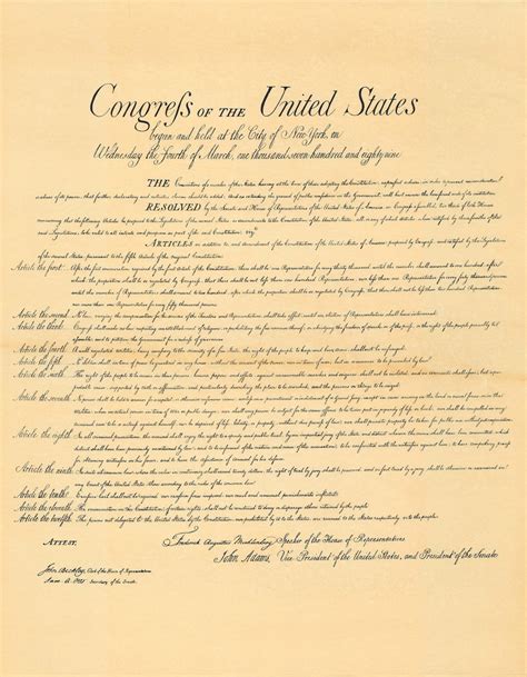 Original Bill of Rights Replica - 14" x 16" Parchment Poster – store.ushistory.org