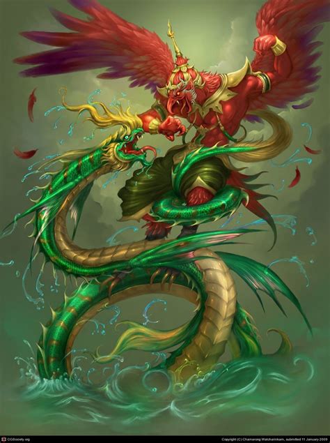 garuda creature - Google Search | วิจิตรศิลป์, ภาพวาด, ภาพศิลปะ