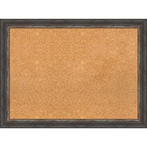 Cork Board, Bark Rustic Char Narrow Frame - Bulletin Board ...