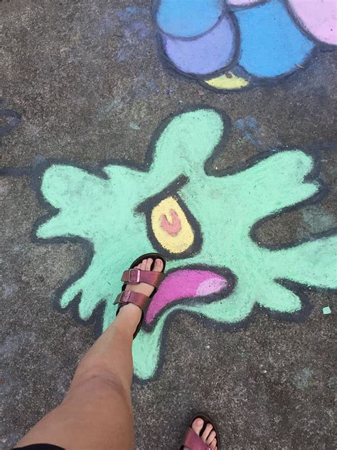 plankton chalk art | Fun chalk art, Sidewalk chalk art, Chalk fun