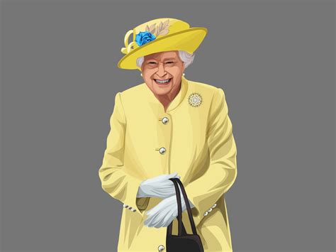 Queen Elizabeth Vector Illustration by Let's Vectorize on Dribbble