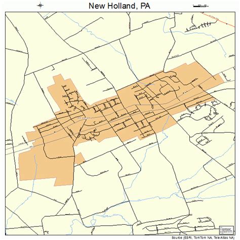 New Holland Pennsylvania Street Map 4253696