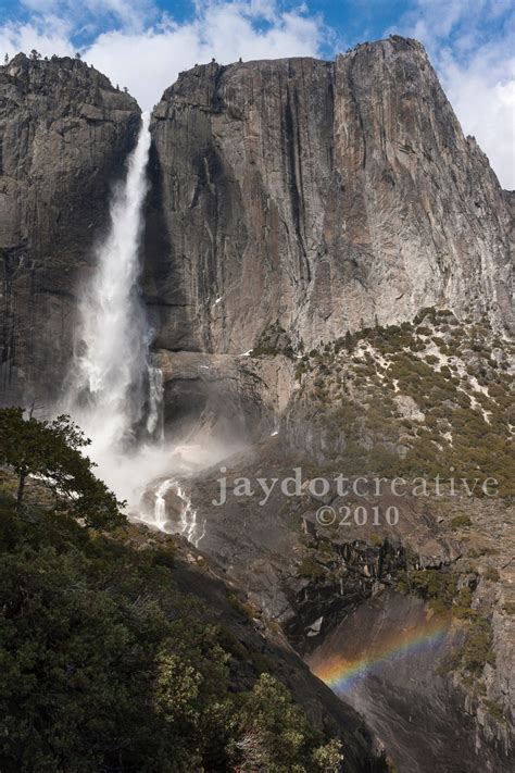 YOSEMITE FALLS Rainbow Waterfall Photograph National Park | Etsy