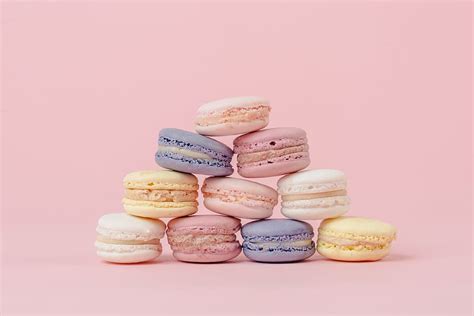 HD wallpaper: Pastel Macaron Pyramid On Pink Photo, Colourful, Creative ...