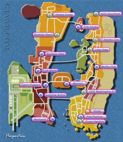 Gta Vice City Map Locations