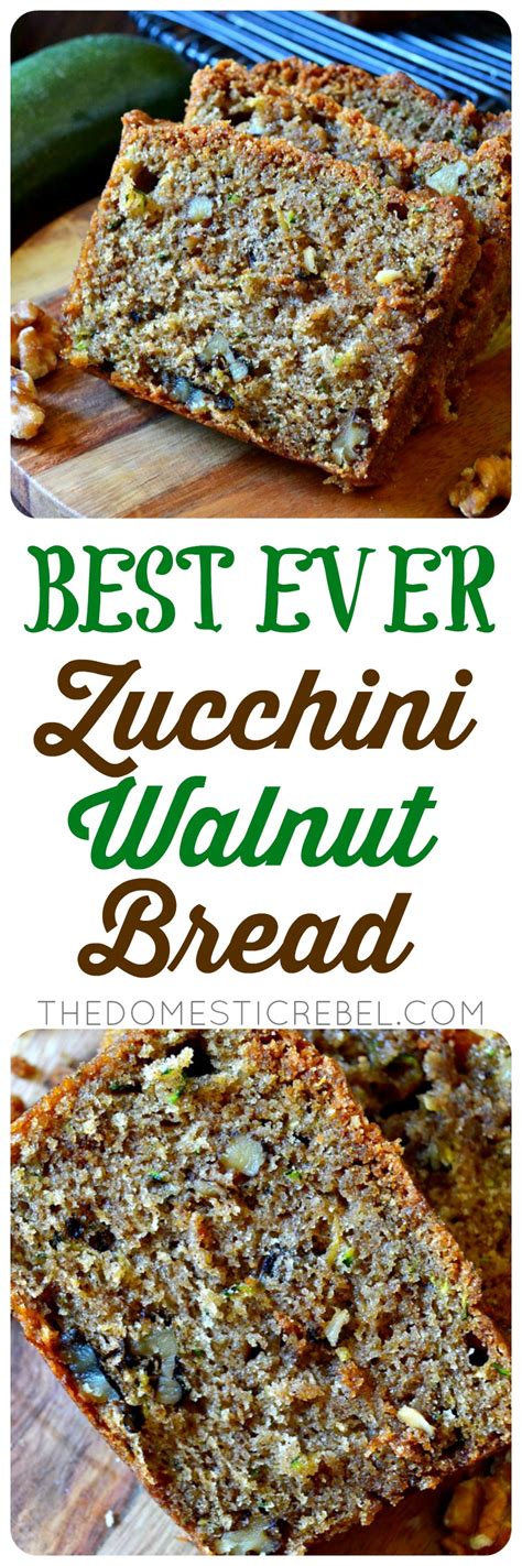 Best Ever Zucchini Walnut Bread | The Domestic Rebel