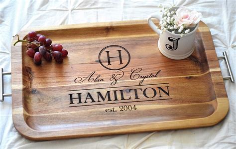 Personalized Serving Tray - Personalized TV Tray with Handles ...