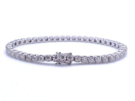 Platinum Diamond Tennis Bracelet 5.00ct 7 1/2 Inch at Segal's Jewellers