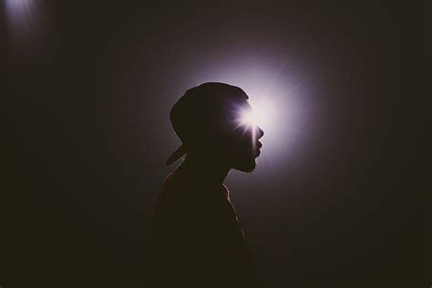 silhouette, man, wearing, cap, standing, dark, room, male | Piqsels