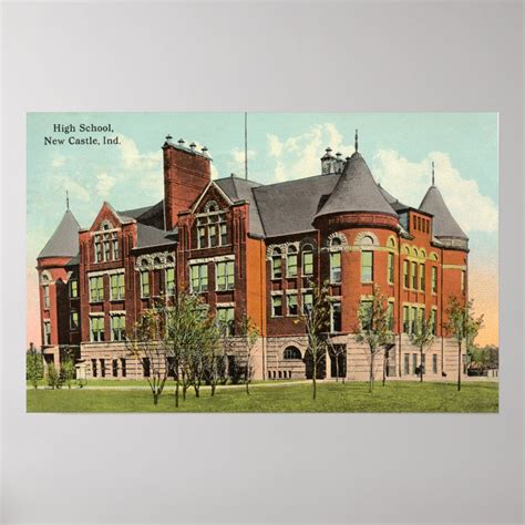 New Castle, Indiana "Castle" High School Poster | Zazzle